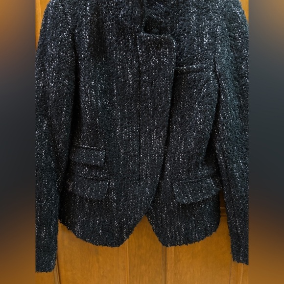 Banana Republic Women’s Bouclé Moto Jacket Wool Blend Zip Up Size 6 - Picture 6 of 11